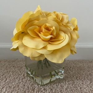 Faux flower arrangement decor